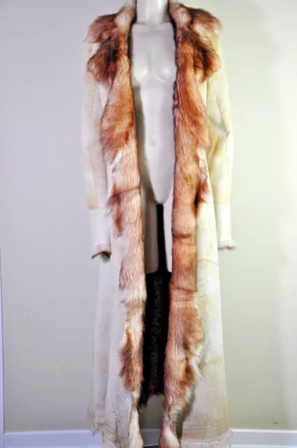 Nigel Preston & Knight Beige Suede and Sheepskin Very Long Coat Size M Nigel Preston & Knight Beige Suede and Sheepskin Very Long Coat Size M