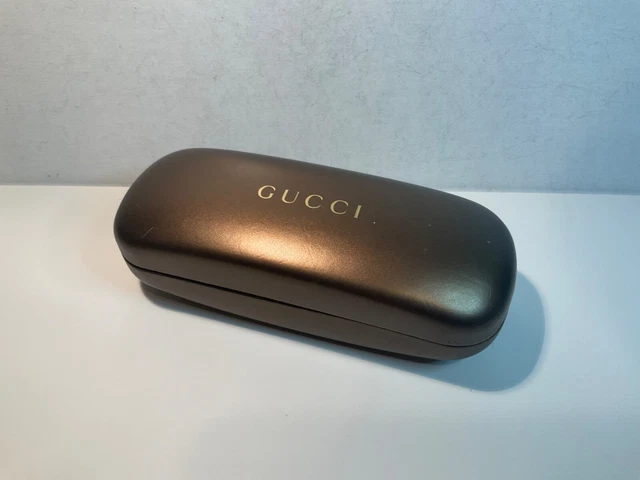 Gucci Authentic Sunglasses Eyeglasses Hard Gold Case w/Cloth New