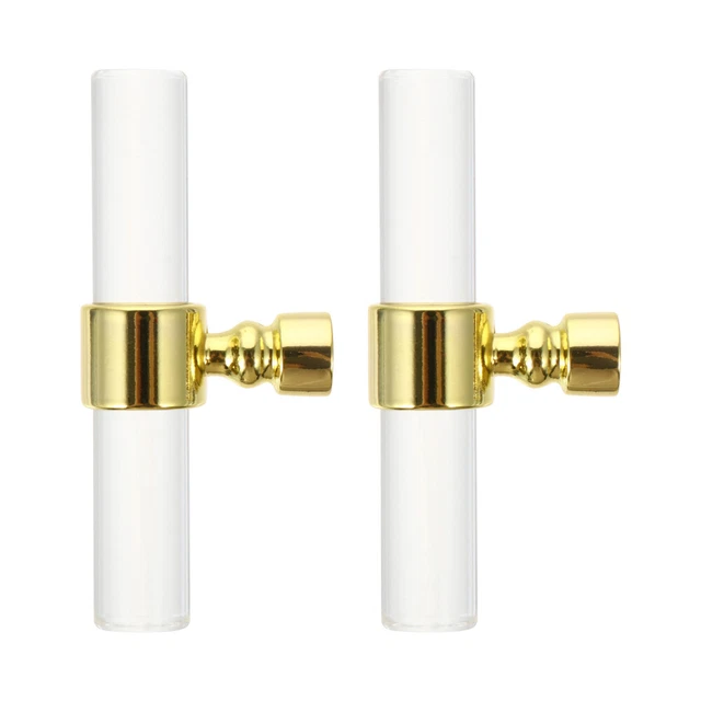 2 Pcs Clear Drawer Knobs Kitchen Door Acrylic Handles Cupboard