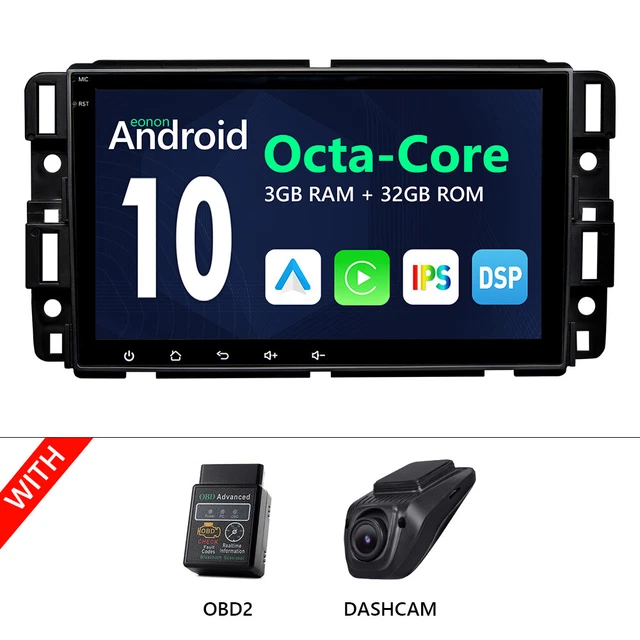 DVR+OBD+CarPlay Android Auto 10 Car Stereo Radio DSP for Chevrolet GMC Silverado