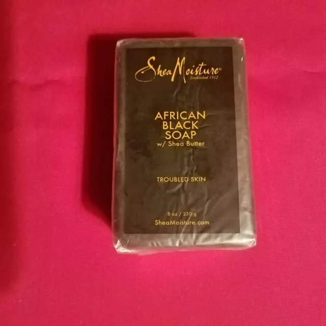 SHEA MOISTURE 8oz / 230g  AFRICAN Black SOAP with SHEA BUTTER