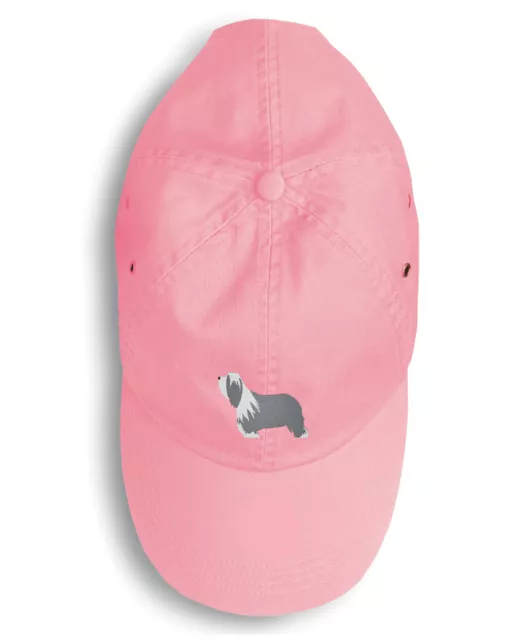 Bearded Collie Embroidered Pink Baseball Cap BB3417PK-156