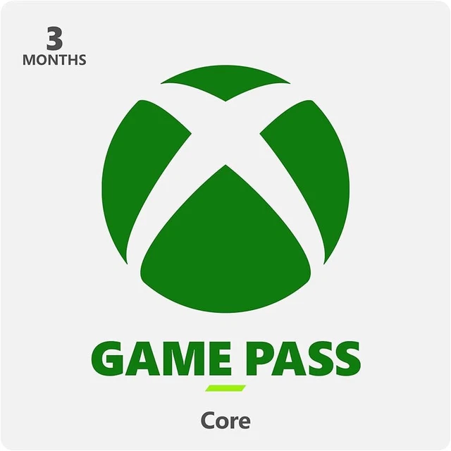 Xbox Game Pass - 3 Months - Core Membership - New & Existing Users - Global