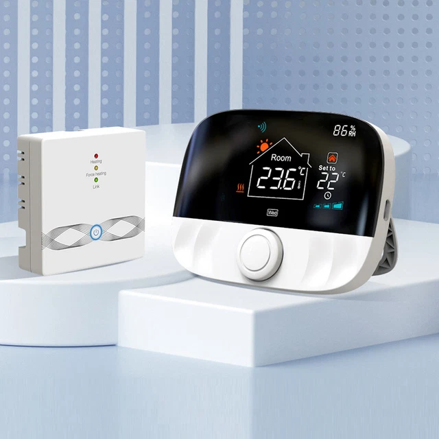 Tuya WiFi Gas Boiler Thermostat RF433 Programmable Wireless Works with Alexa