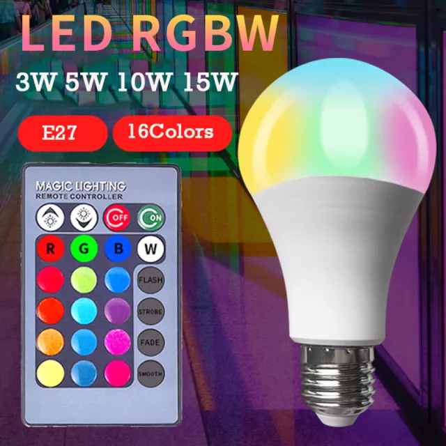 E27 RGB RGBW LED Light Bulbs Smart Wifi Bluetooth- Remote Control Globe Lamps