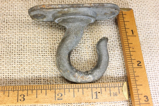 old Plant Hook Porch Ceiling Barn find galvanized iron vintage 2 3/4 x 1 1/8” 5