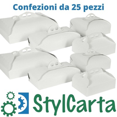 19x19 per alimenti Scatola in Cartone Trasportare Dolci Torte paste pasticceria Adatto per paste 25 pz Porta Torta cm pastine tortine Vassoi Quadrati Formato 19 