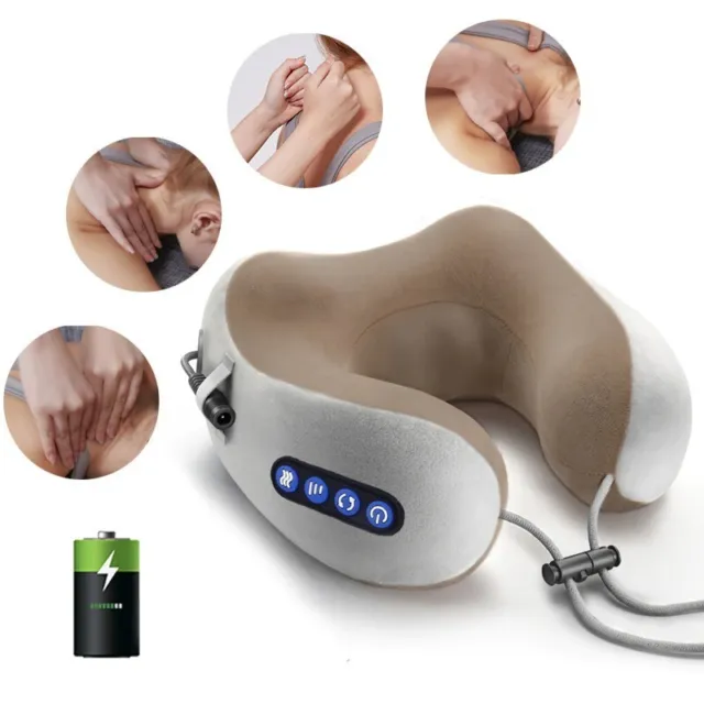 Masseur Chauffant Electrique de Cou/Cervical Coussin de Massage Relaxation