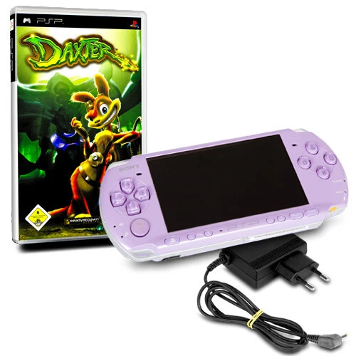 Psp Console 3004 Slim&lite Violet # 35A +Câble Du Chargeur + Jeu Daxter