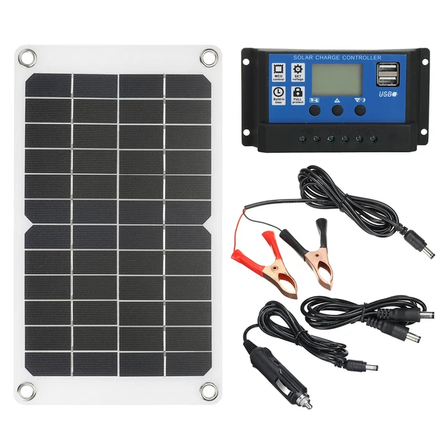 10W Kits Panneau Solaire 12V Chargeur Batterie Caravan Boat Avec Contrôleur