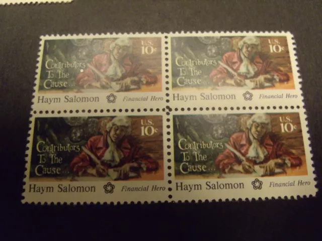 US Postage Stamps 1975 Haym Salomon Financial Hero of Revolution Scott1561 4-10c
