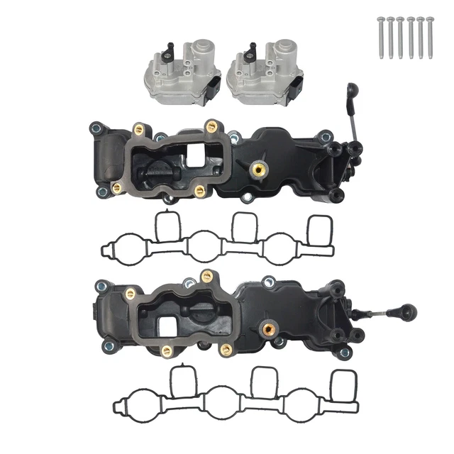 2X INTAKE MANIFOLD & Actuator for VW Phaeton Touareg Audi 3.0 TDI