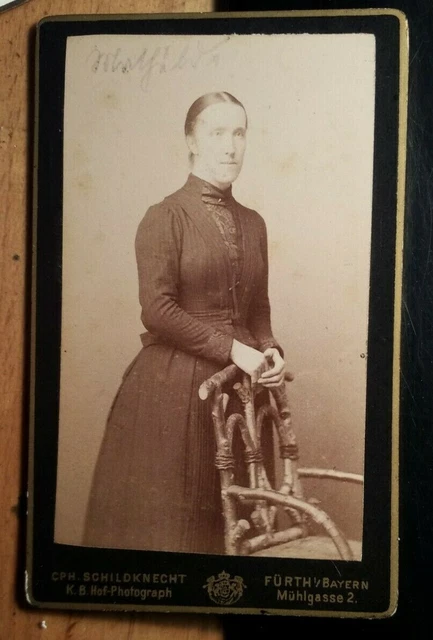 Mathilde Hoffmann ? als Frau / CDV Christoph Schildknecht Fürth in Bayern