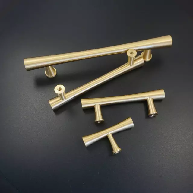 Solid Brass Cabinet Handles Drawer Pulls Knobs Dresser Pulls Gold Cupboard Pulls 3