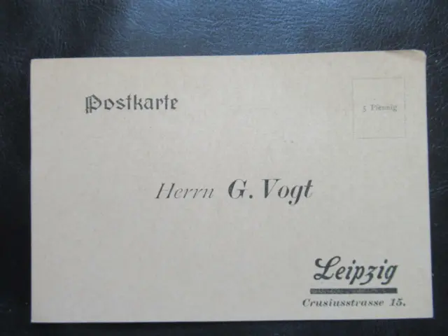 AK Postkarte G.Vogt Leipzig Crusiusstrasse-TEE-Bestellkarte-Reklame um 1910