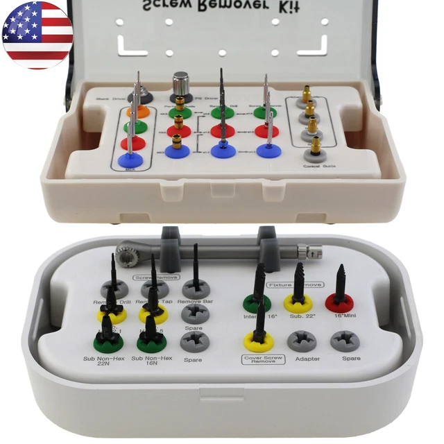DENTAL IMPLANT SCREW Removal Kit Remove Fixture Broken Tool Surgical