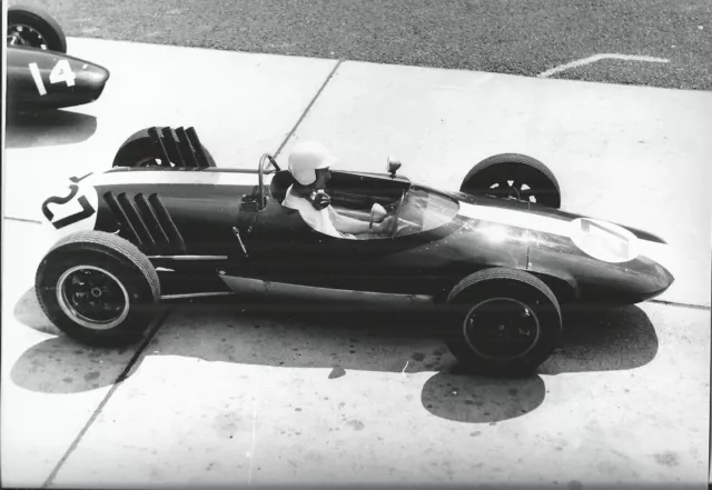 Gilby Brm Of Keith Greene In The Pits German Gp Nurburgring 1962 B/W Photograph