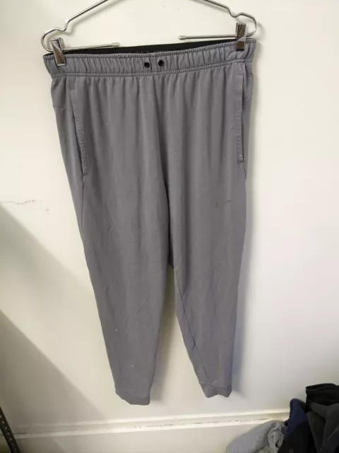 Nike Pants Mens Medium Grey Gray Polyester Dri Fit Tracksuit Bottoms Adults