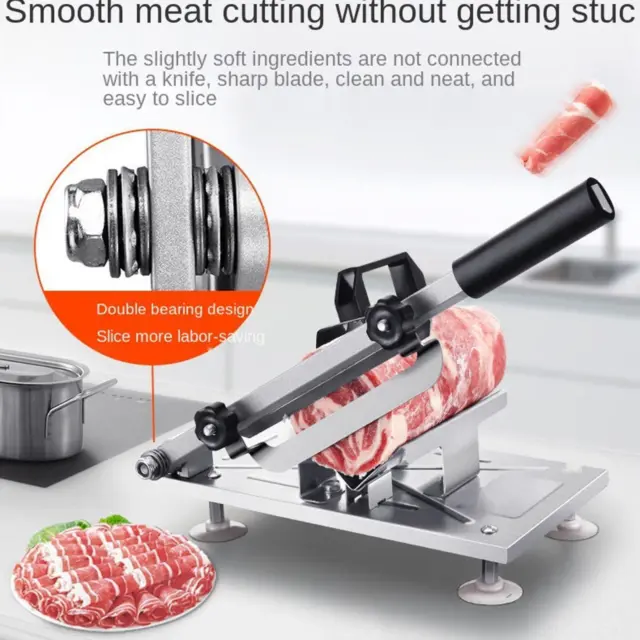 Meat Slicer Cleaver Frozen Beef Mutton Roll Food Cutter Manual Sheet Slicer Set