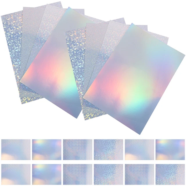 20 Sheets The Pet Glossy Holographic Sticker Paper Printing Thermal