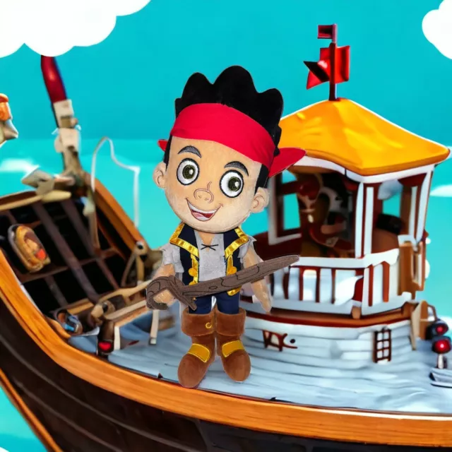 DISNEY STORE Plush JAKE and the Neverland Pirates 14” Tall Plush Doll Original