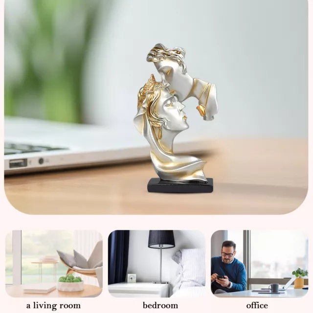 Resin Kissing Abstract Art Figurine Desktop Ornaments Home Decor for Living Room 3