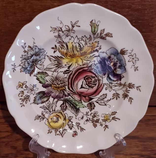 Vintage Johnson Brothers Beautiful Sheraton Floral 6" Bread & Butter Plate