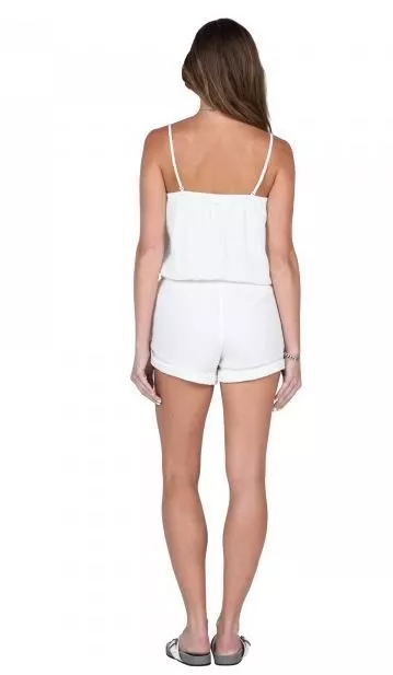 NWT WOMENS VOLCOM CACTUS FLOWER ROMPER $55 S white removable straps 2