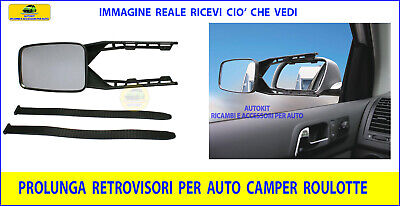 Wiltec Set di 2 specchi retrovisori supplementari universali per roulotte e Caravan 