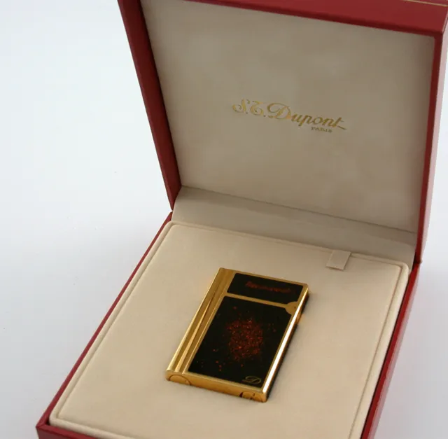 K# DUPONT Paris Gatsby Chinalack Goldstaub 018590 Feuerzeug lighter OVP boxed