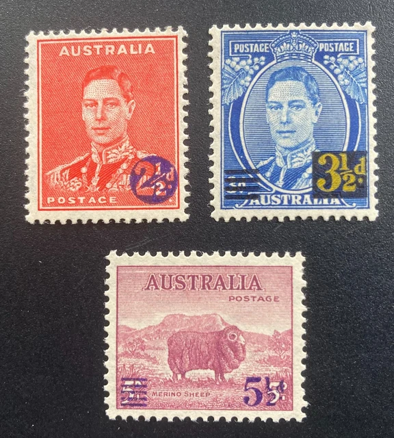 AUSTRALIA 1941 KGVI Definitive Surcharges Mint Hinged 5.85 PicClick AU
