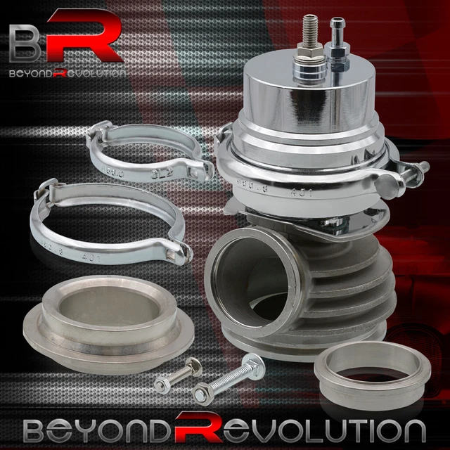 50mm Chrome External 4 Bolt Turbo Wastegate Bypass Header Bov Blow Off