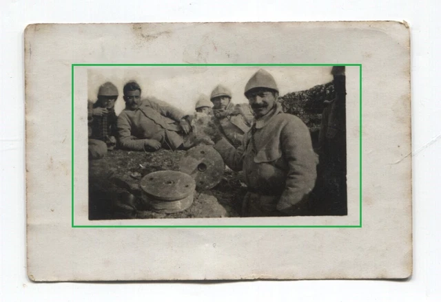 30/39  WK1  Foto Frankreich Soldaten im Schützengraben