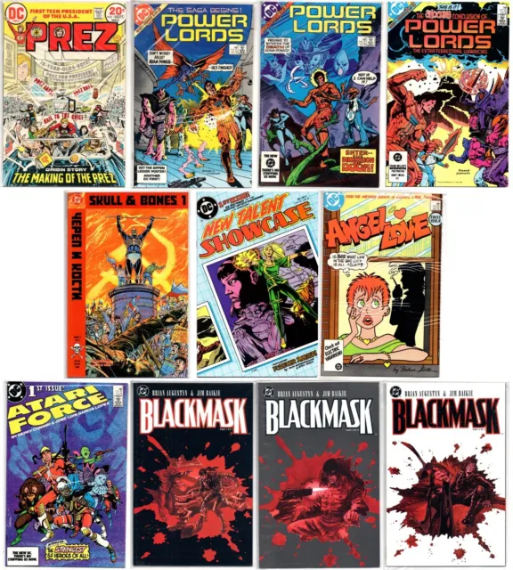 DC Comics Lot of 11: Prez, Powerlords, Atari Force, Skull & Bones, and more