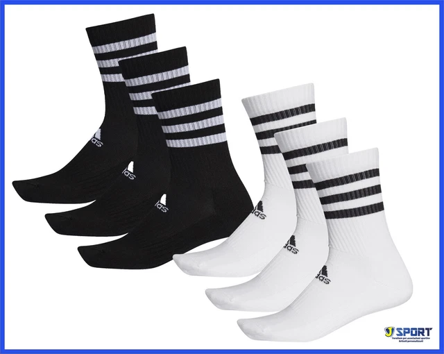 3 Paia di Calzini ADIDAS da Uomo Donna Calze Sportive Lunghi Cotone Spugna 40 45