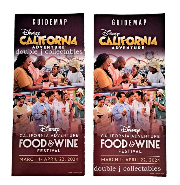 DISNEY CALIFORNIA ADVENTURE DCA Guide Maps Food & Wine Festival March