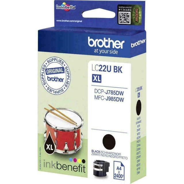 Genuine Original Brother LC22U Black XL Ink Cartridge for DCP-J785DW MFC-J985DW