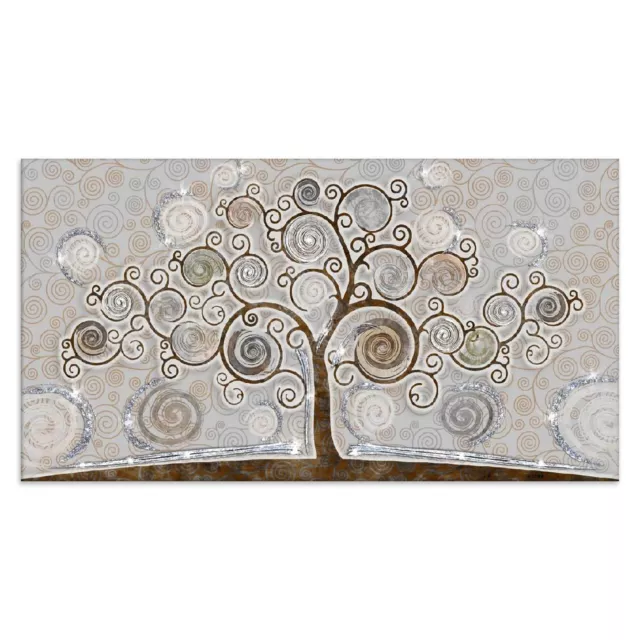 Quadro moderno su tela in cotone SHINY 62x115 cm TREE MIX Albero della vita con