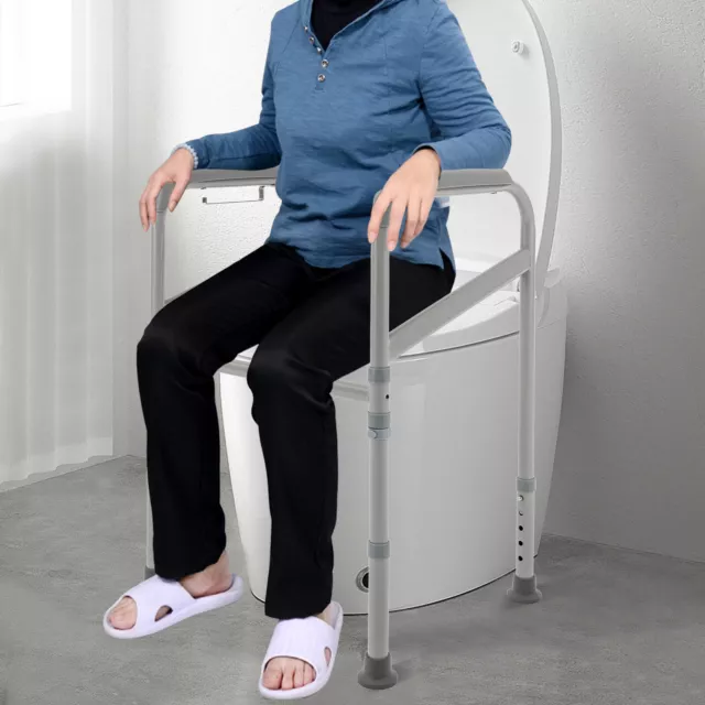 Toilet Frame Support Standing Aid Elderly Disabled Safety Grab Handle Adjustable