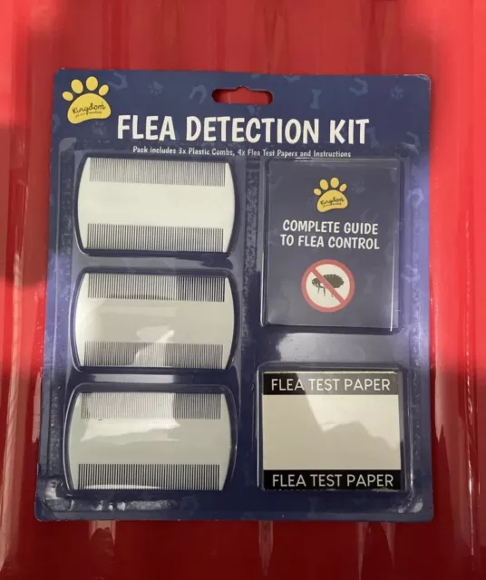 Flea Detection Kit Fine Tooth Comb Head Lice Pet Cat Dog Flee Nit Eggs Brush