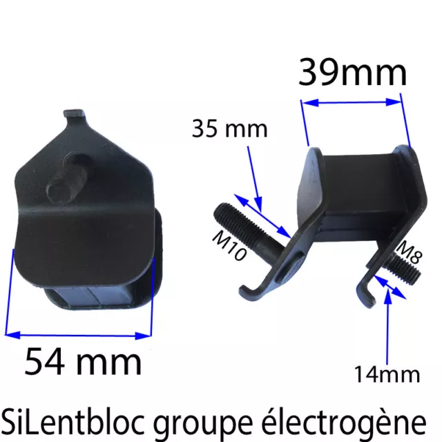 GROUPE ELECTROGENE piece silent bloc silembloc moteur chassis Hauteur 39 mm