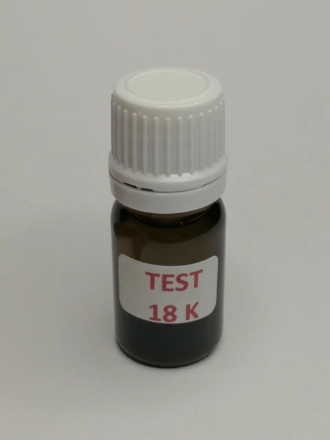 Kit De Test Réactif Pour Or 18K Et Argent - 2 Flacons Avec Acide Et Codigouttes