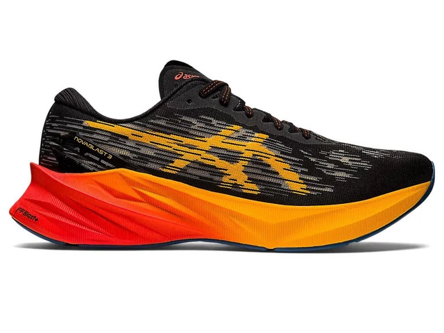 Asics Novablast 3 Joggingschuh Laufschuh Sportschuh Herren schwarz orange NEU