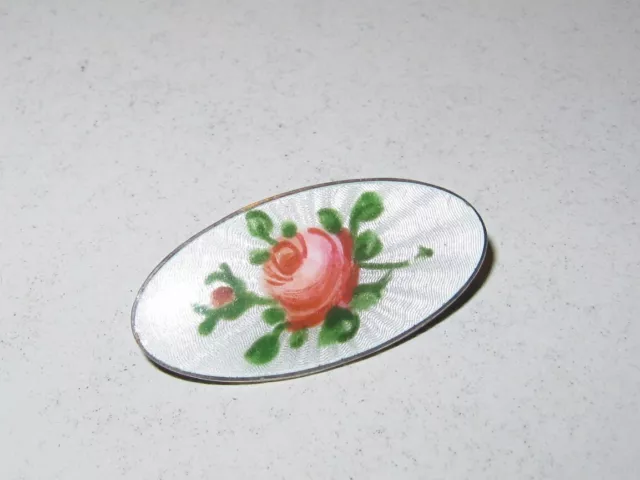 Finn Jensen Brosche Emaille Rosen 925er Sterling Norway nice rose brooch _ 60er