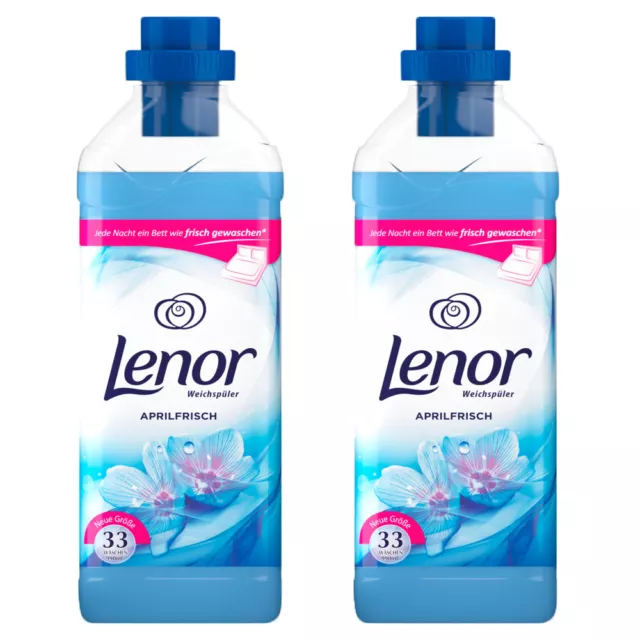 2x Lenor Lavage Produit à Laver Adoucisseur Fraîcheur D'Avril A 950ml pour 38