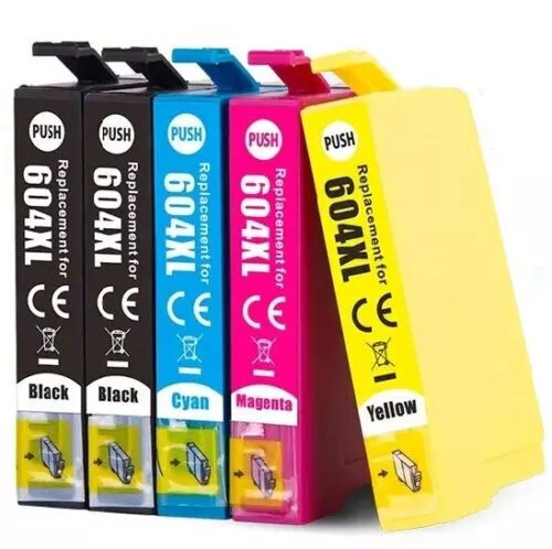5 Cartucce Compatibili EPSON T604XL KIT per XP2200/3200/4200, WF2910/2930/2950