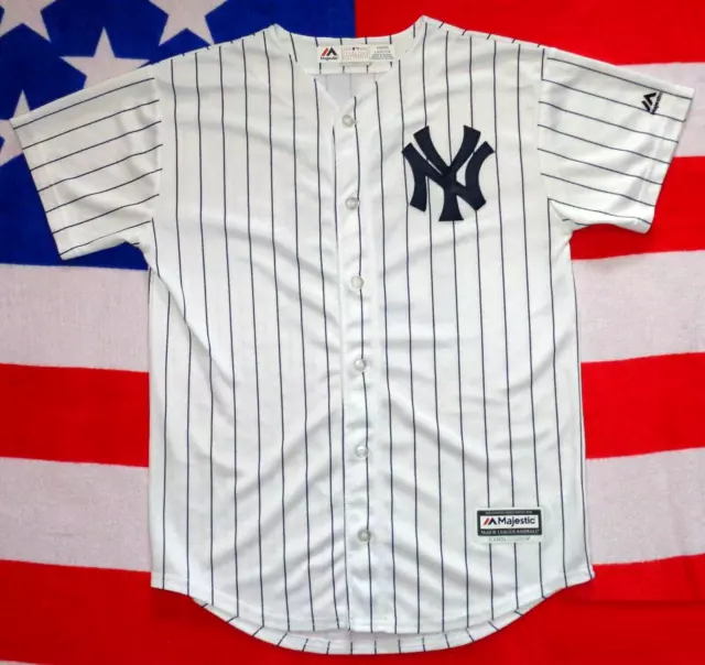 ⚾New York Yankees⚾Majestic⚾Boys Official MLB Baseball Jersey⚾14-16 Years⚾47⚾