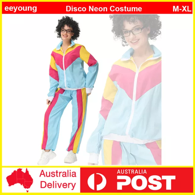 ADULTS 80S SHELL Suit Tracksuit Costume 1980s Height of Fashion Retro ...