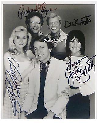 Threes Company #1 Cast Reprint 8X10 Autographed Signed Photo John Ritter Somers