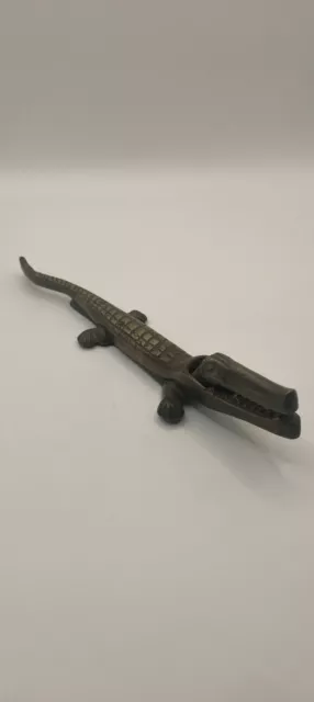 Vintage Brass Crocodile Nut cracker